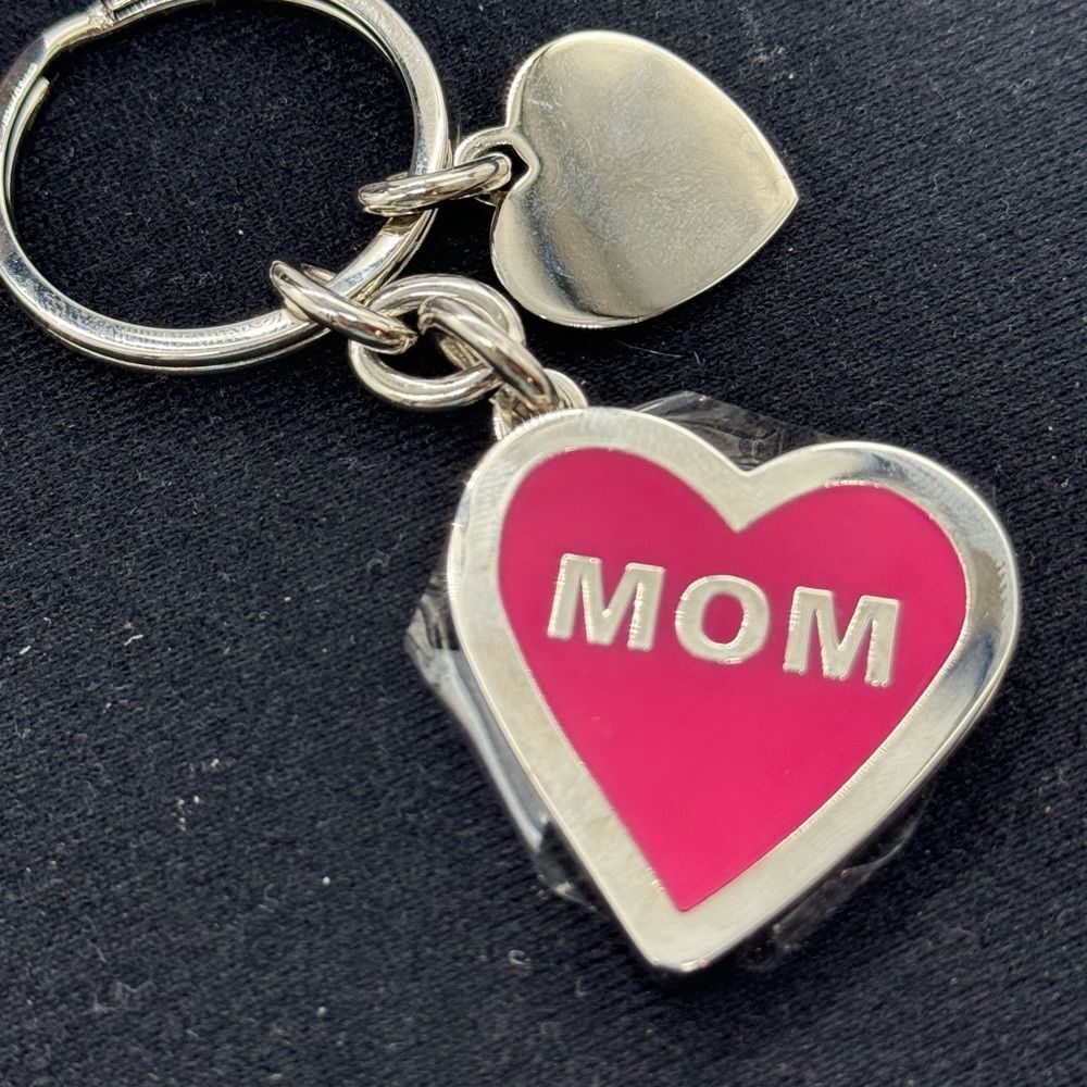 MOM Heart Locket Keychain Things Remembered BAG CHARM Key Chain